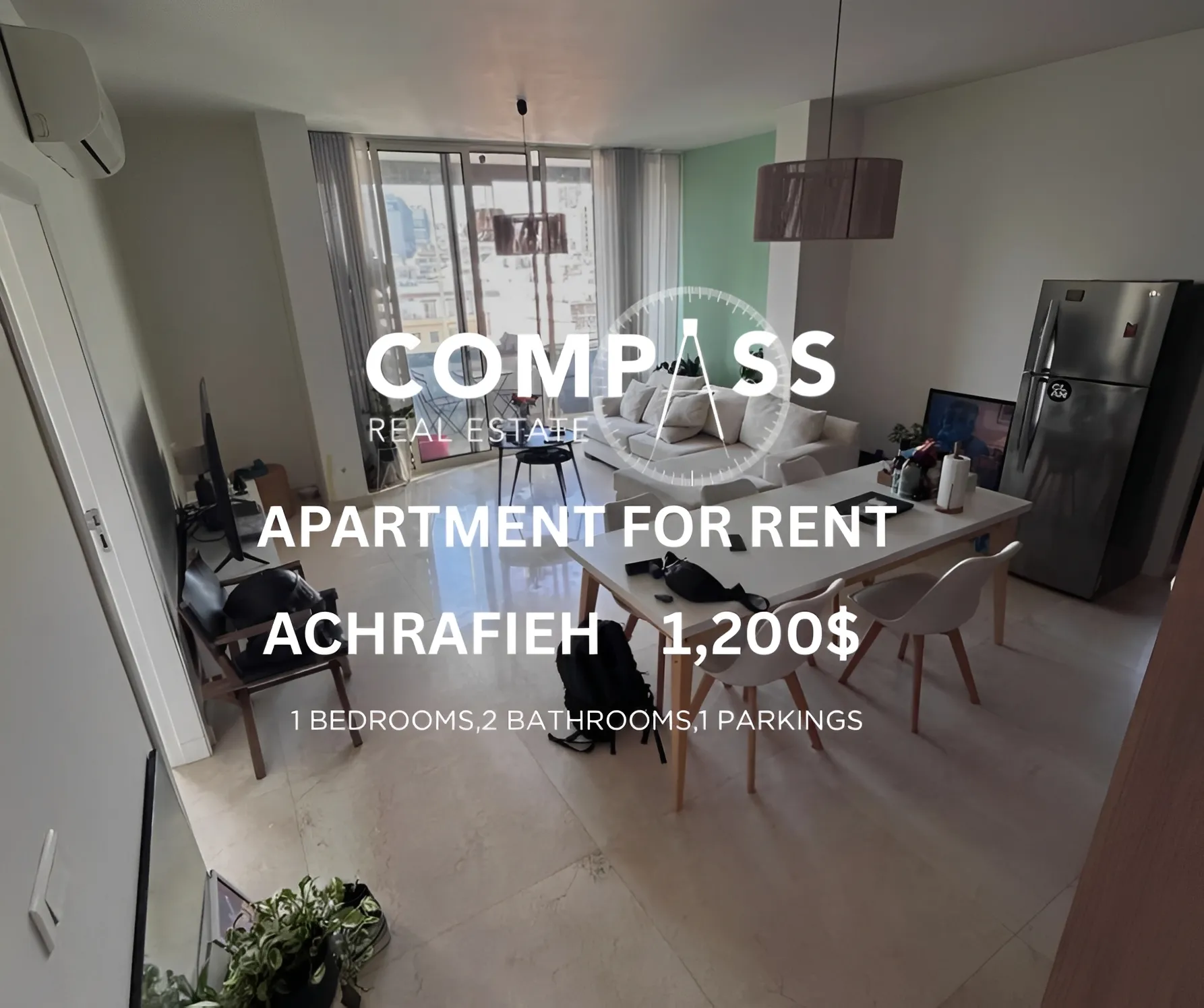 Studio for Rent in Achrafieh, Beirut, Lebanon - 1 bed, 2 bath