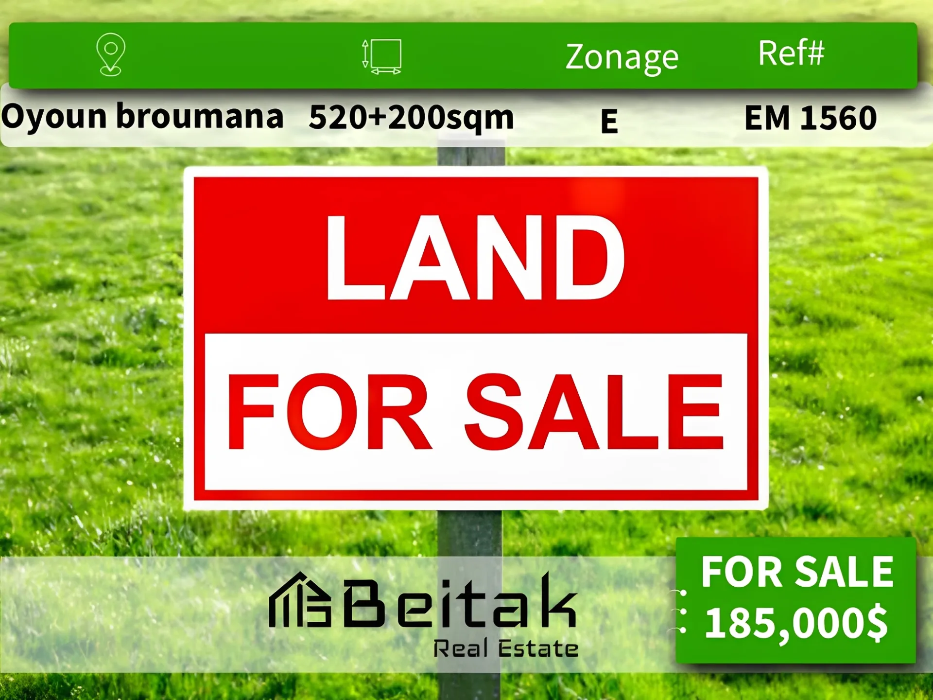 Residential Land for sale in Oyoun, Lebanon