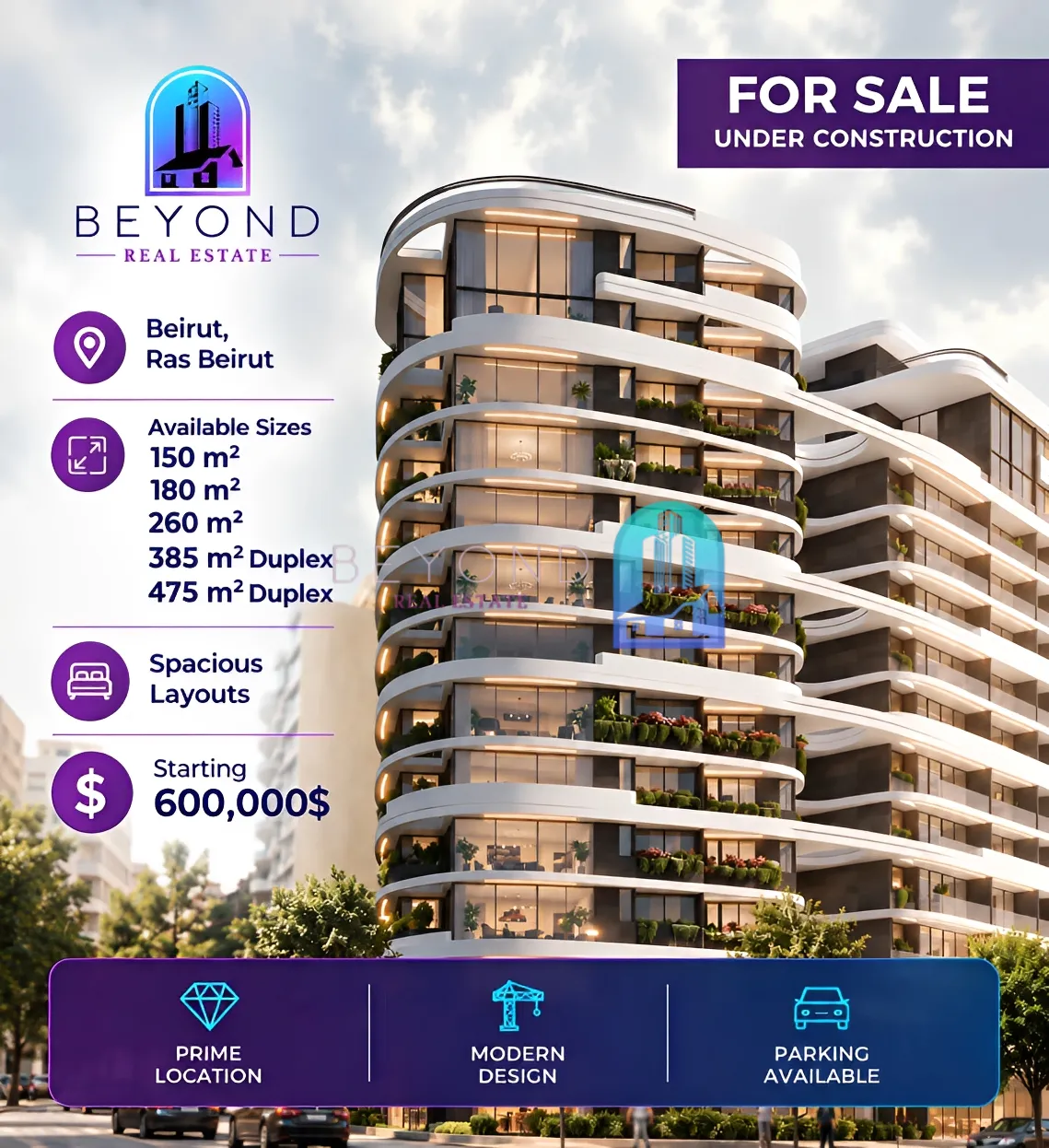 Apartment for sale in Ras Beirut
