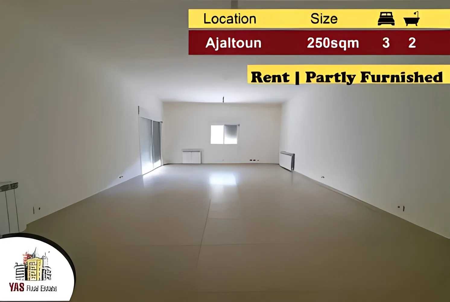Apartment for Rent in Ajaltoun - 3 bed, 2 bath