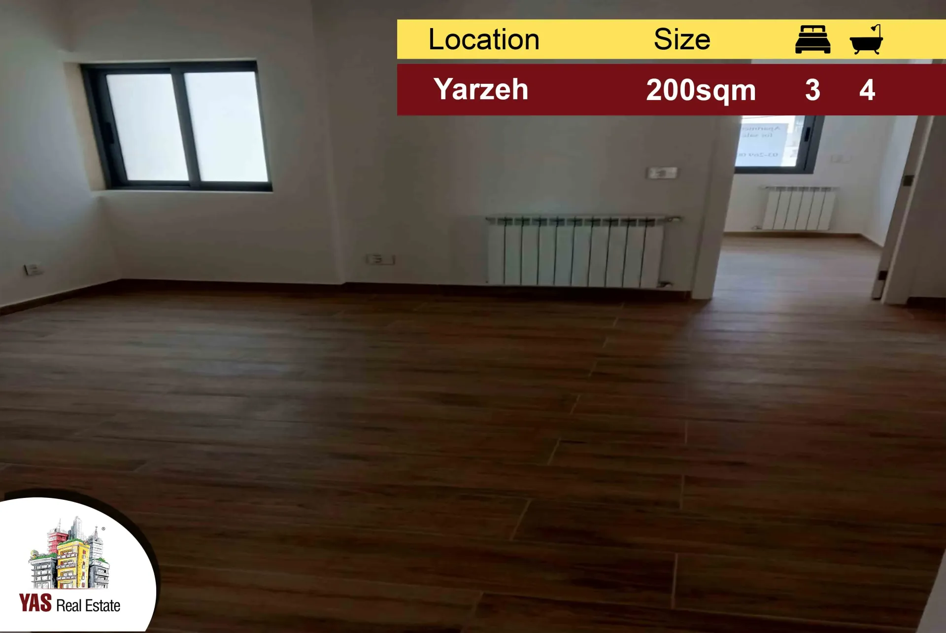 Apartment for Sale in Yarzeh - 3 bed, 4 bath