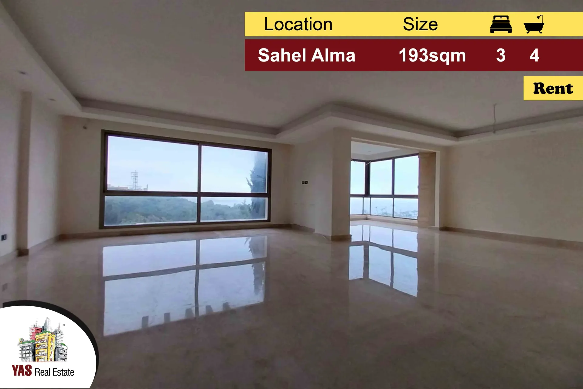 Apartment for Rent in Sahel Alma - 3 bed, 4 bath