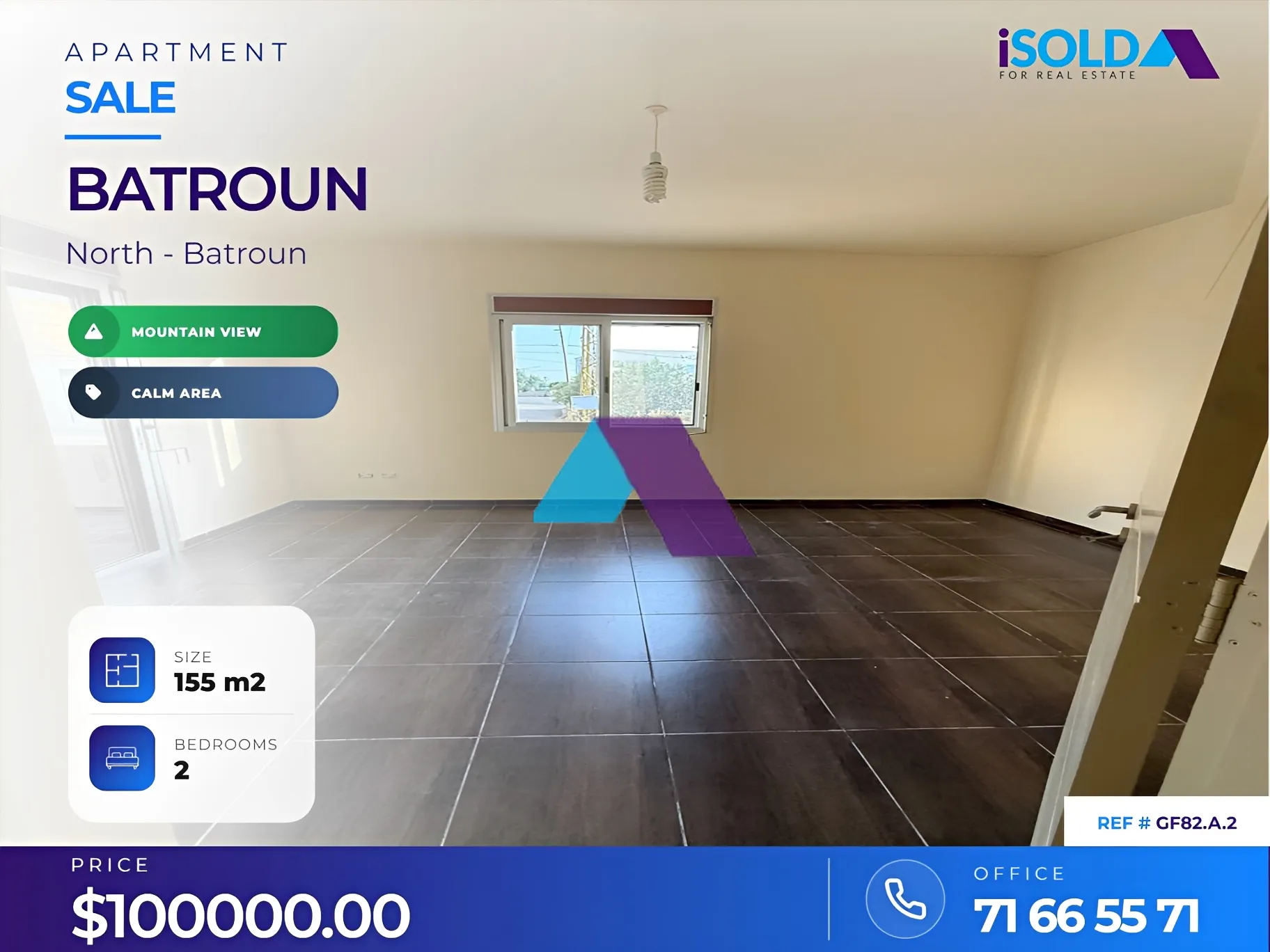 Apartment for sale in Hamat, Lebanon - 2 bed, 2 bath