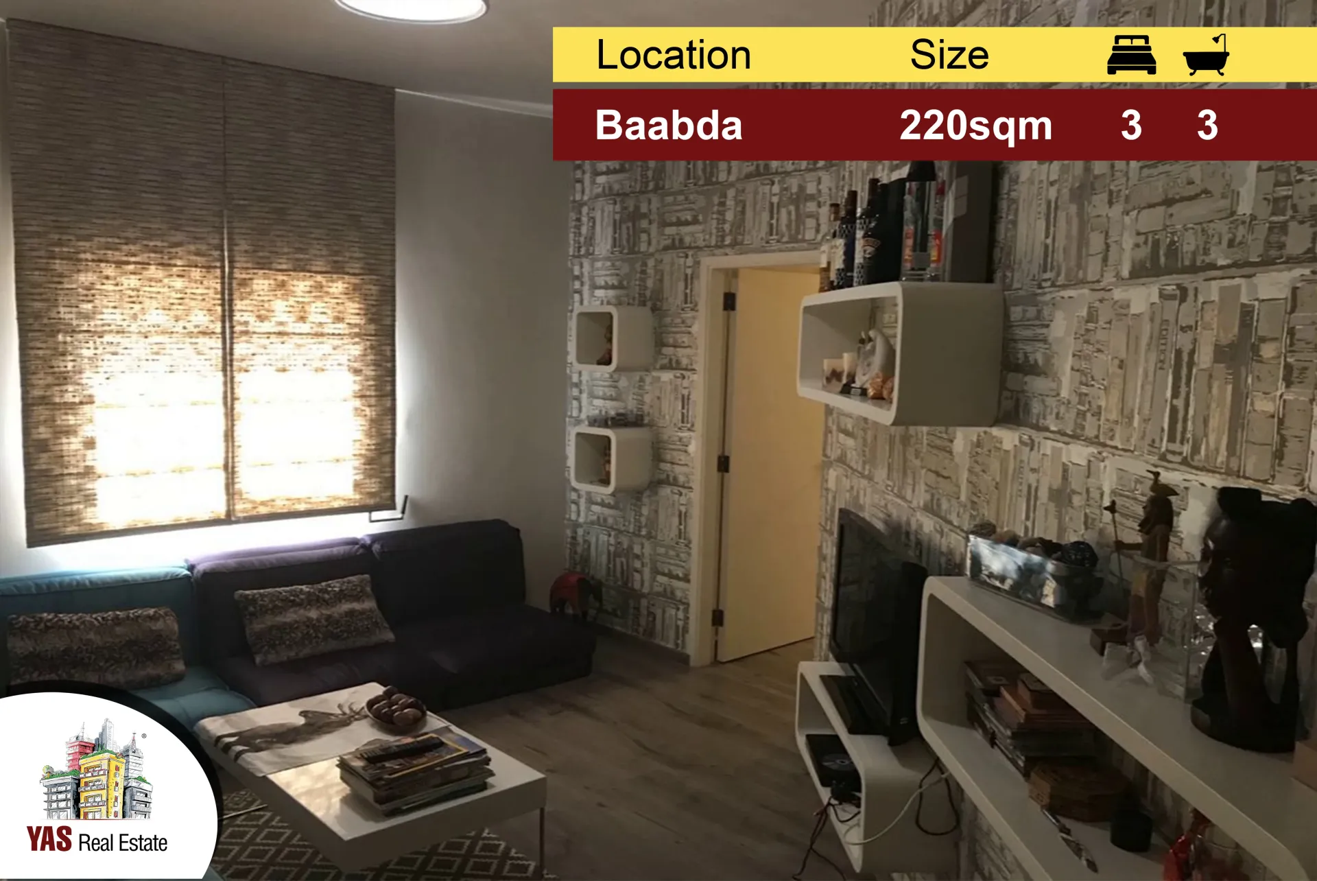 Apartment for Sale in Baabda - 3 bed, 3 bath