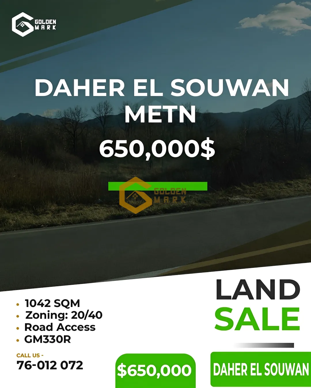 Land for Sale in Dahr El Souane