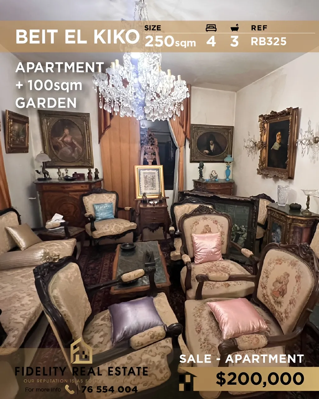 Apartment for sale in Beit Al Koukko, Lebanon - 4 bed, 3 bath