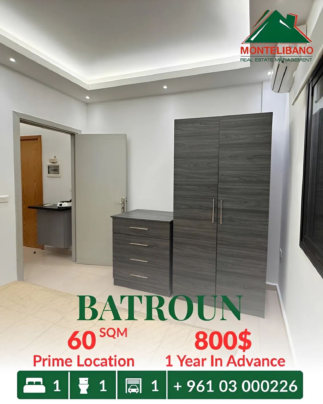 Apartment for rent in Batroun, Lebanon
