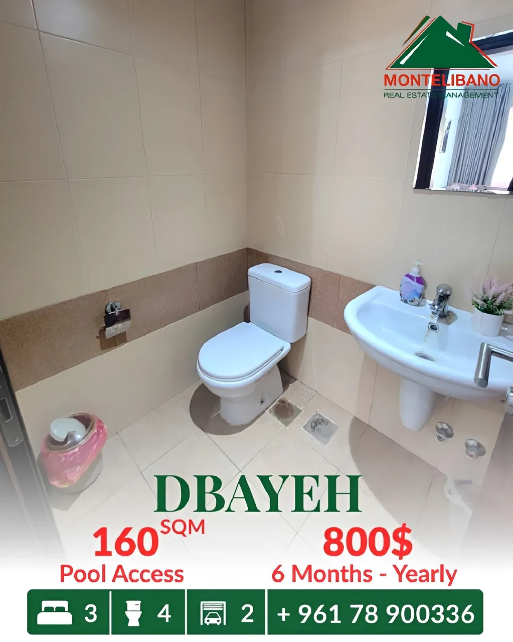 Apartment for rent in Dbayeh