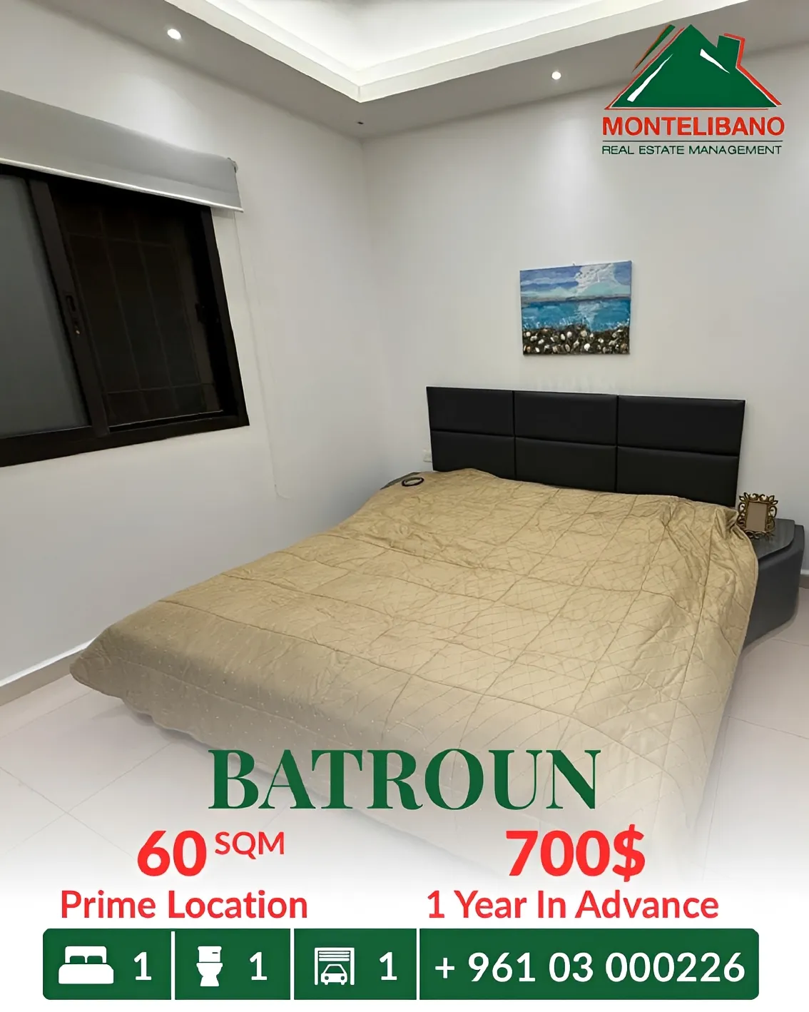 Apartment for rent in Batroun, Lebanon
