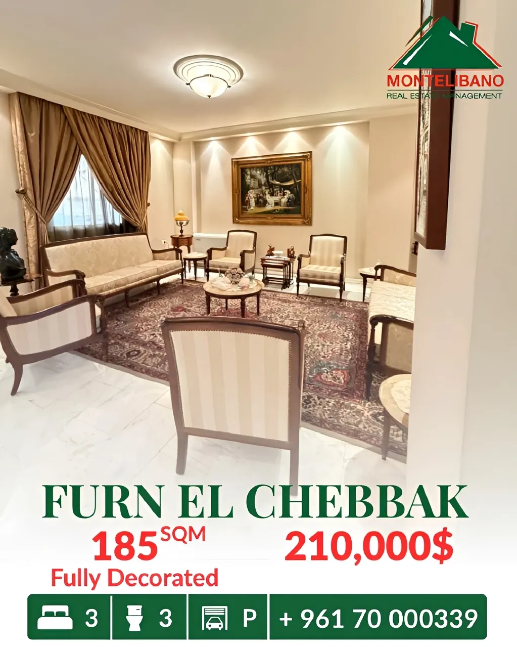 Apartment for sale in Forn El Chebbak