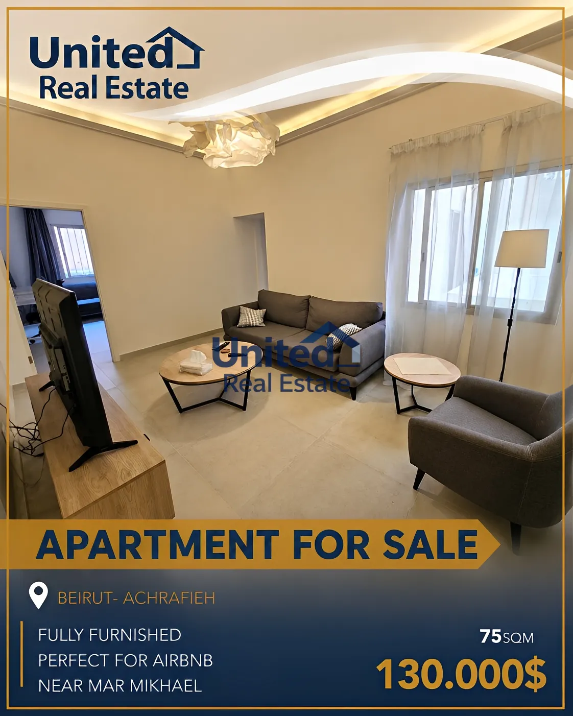 Apartment for sale in Mar mikhael, beirut, lebanon - 2 bed, 1.0 bath