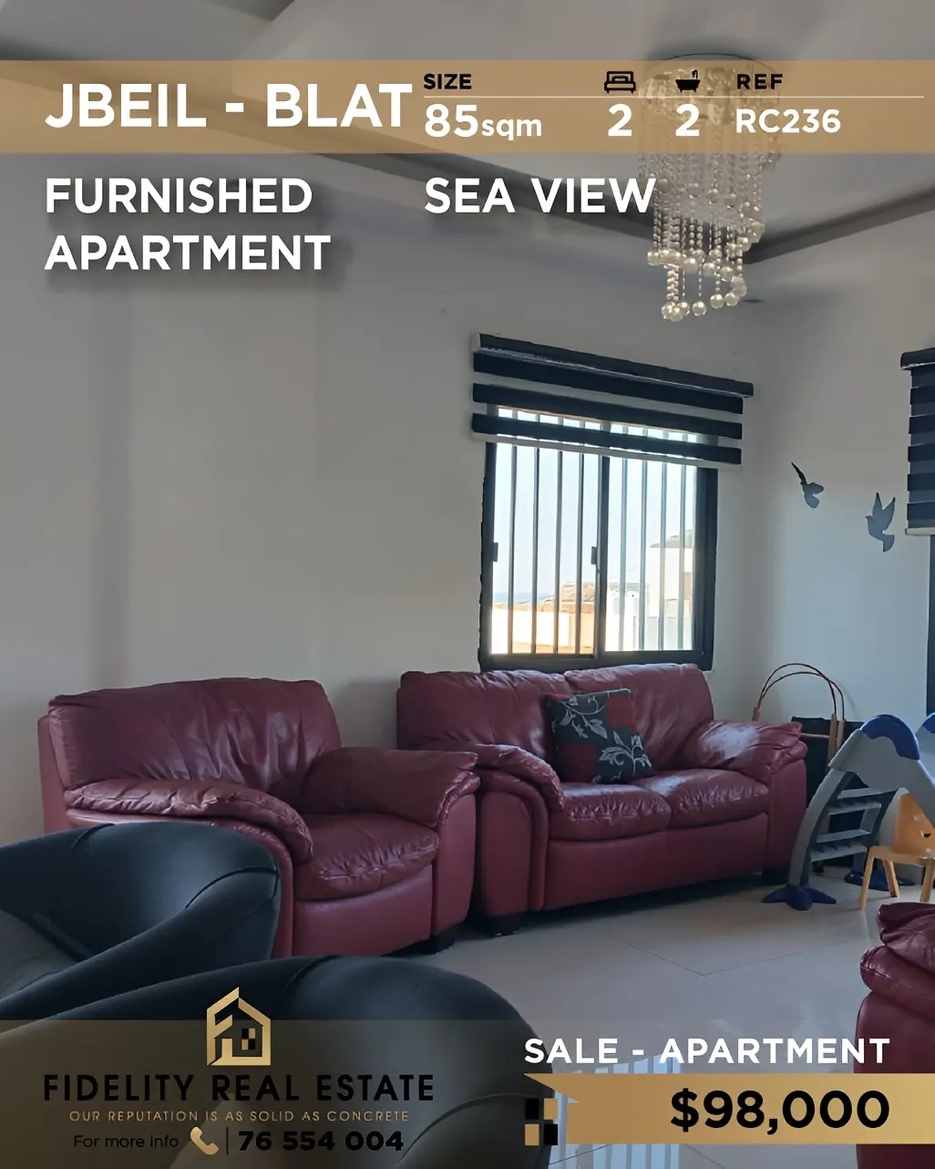 Apartment for sale in Blat, Lebanon - 2 bed, 2 bath
