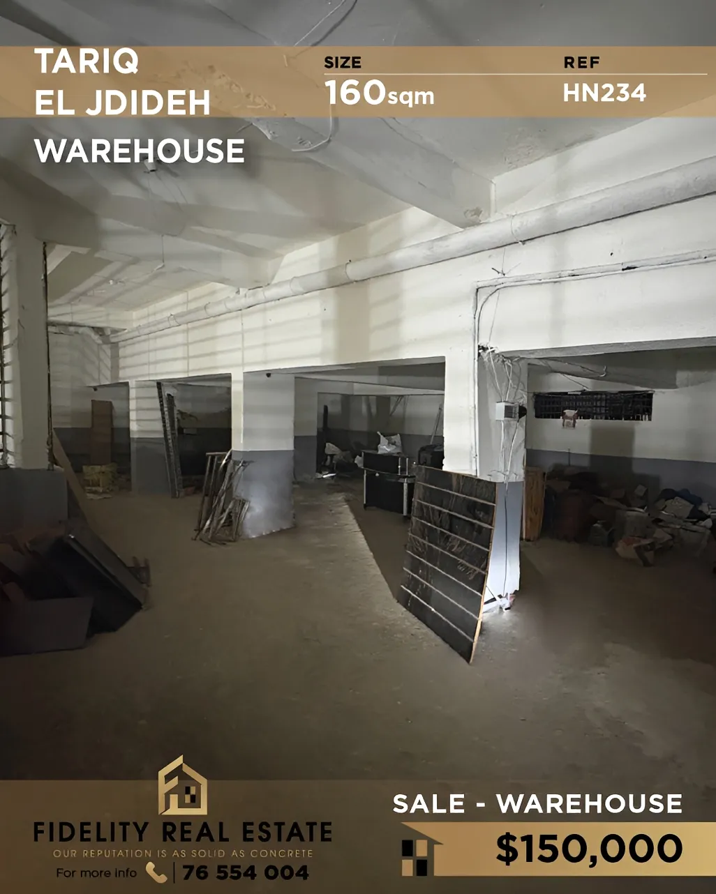 Warehouse for sale in Tariq El Jdideh, Beirut, Lebanon