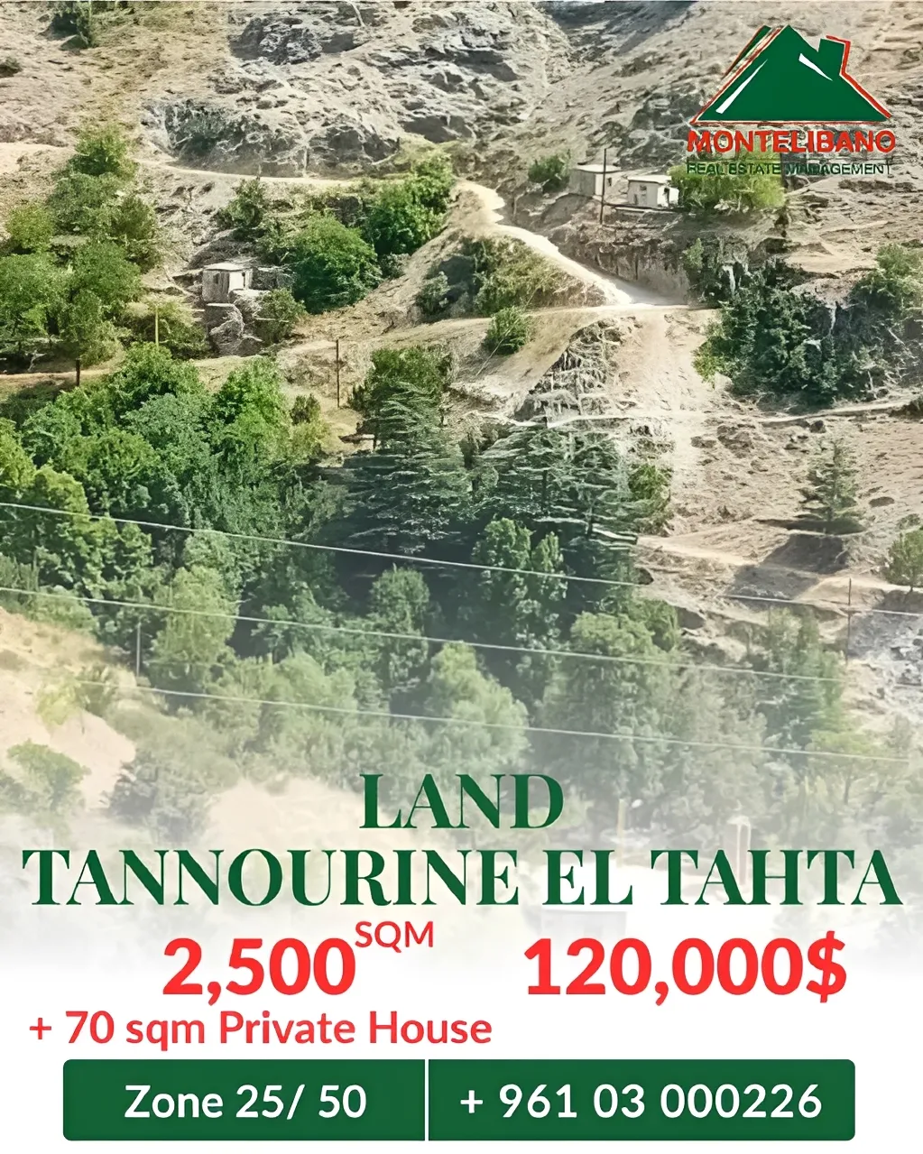 Residential Land for sale in Tannourine El Tahta, Lebanon