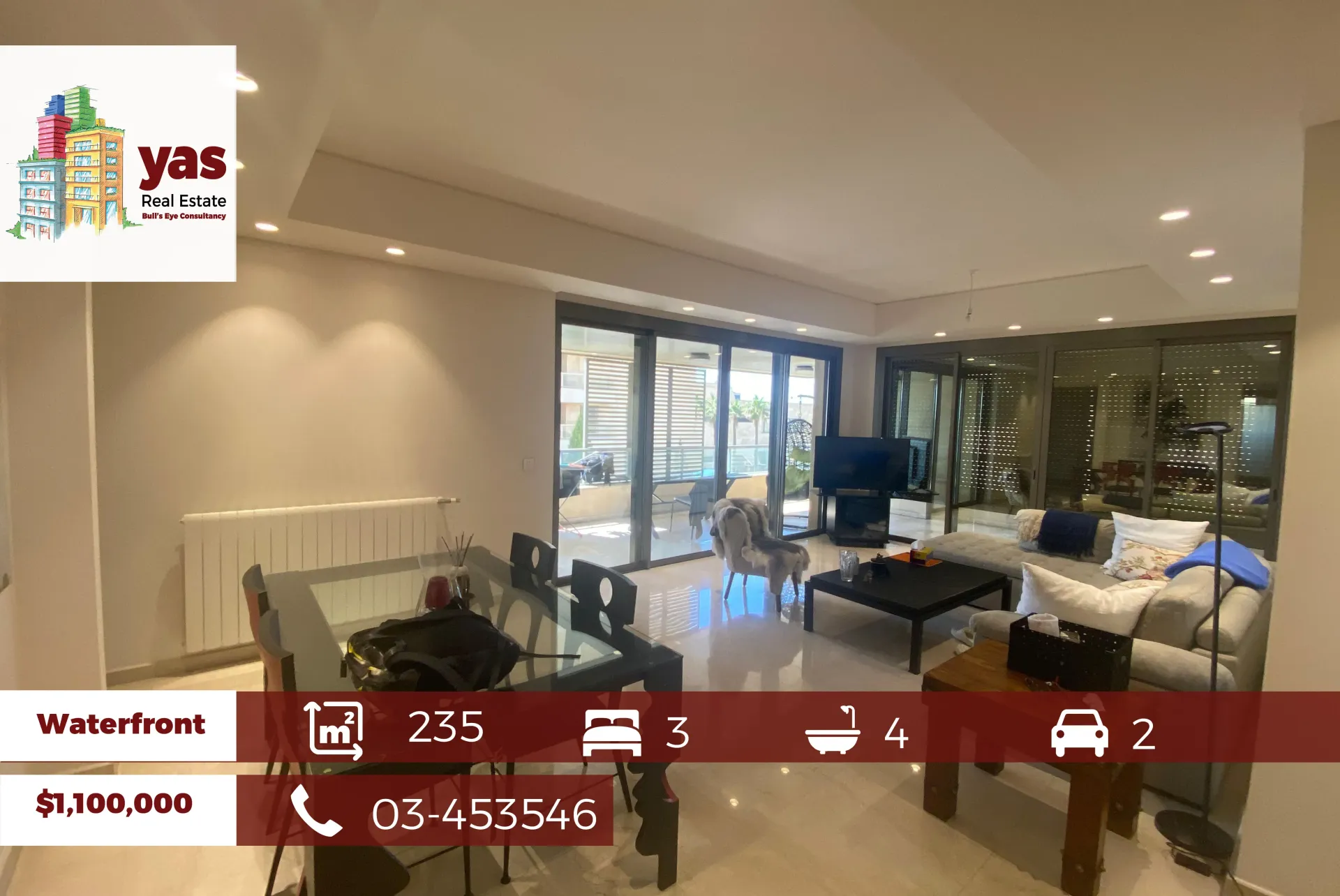 Apartment for Sale in Dbayeh - 3 bed, 4 bath