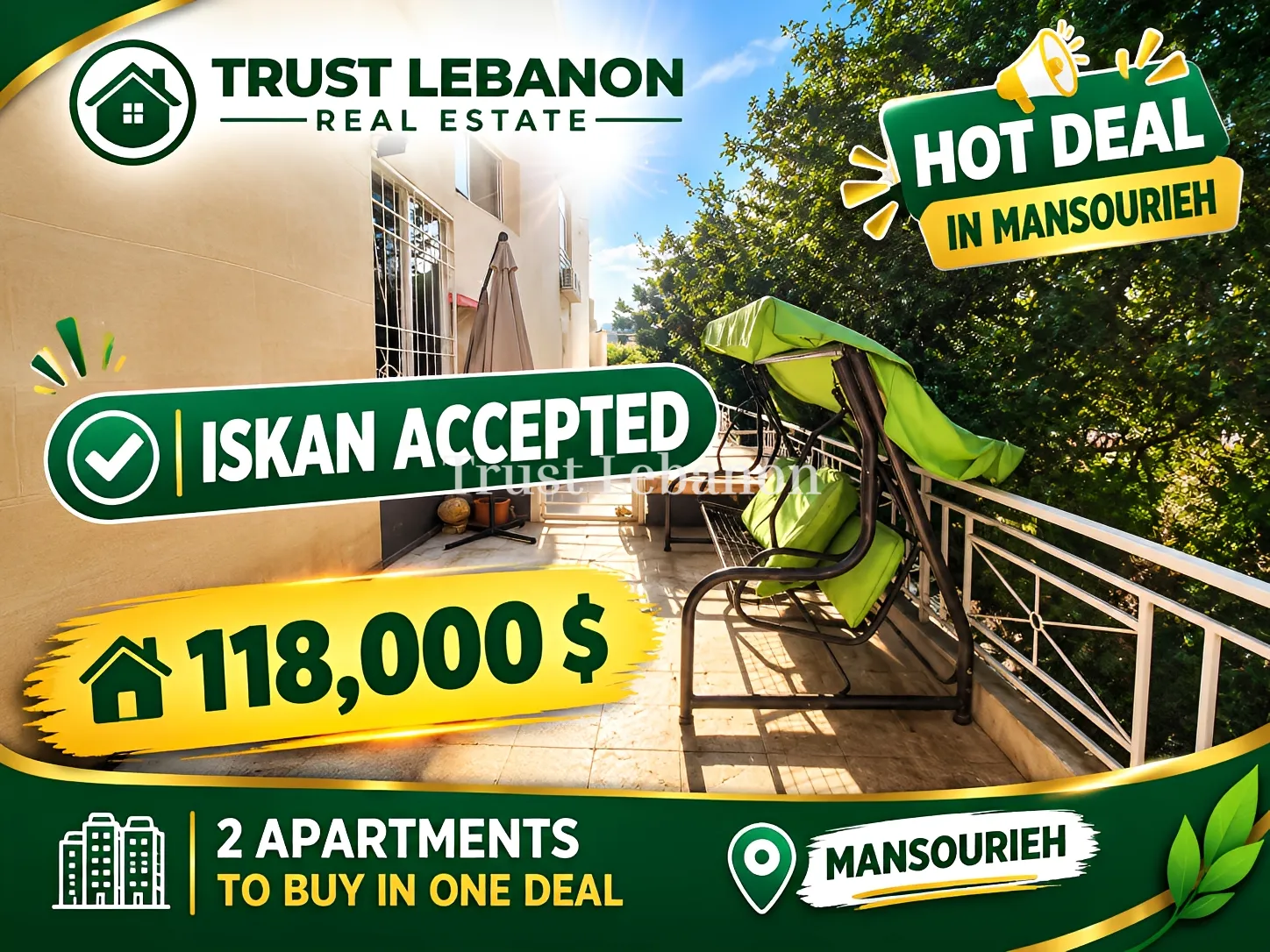 Apartment for sale in Mansourieh, Lebanon