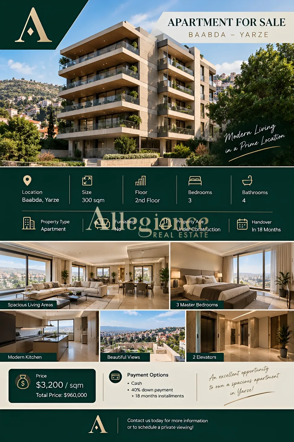 Apartment for sale in Yarzeh