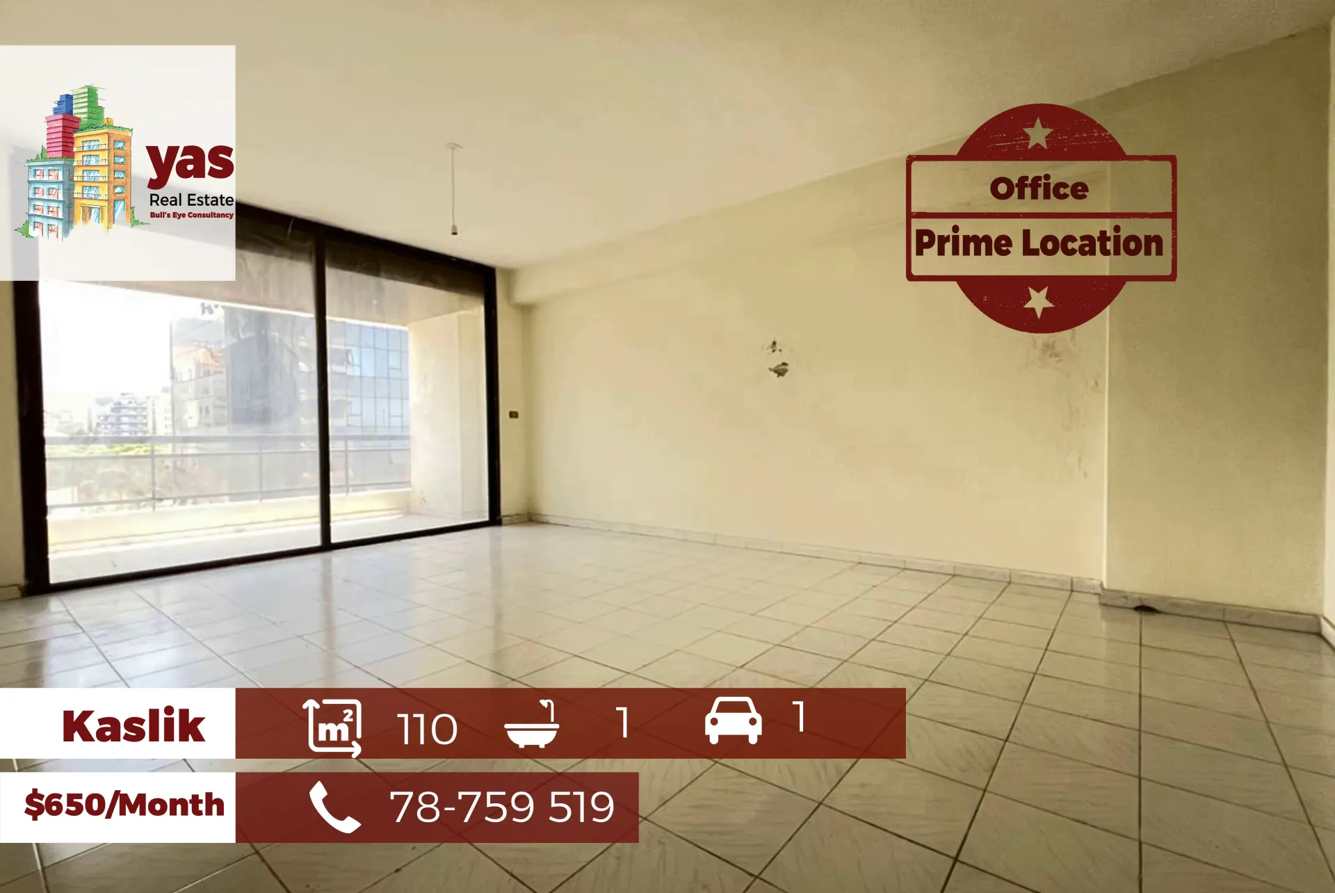Apartment for Rent in Kaslik - 1 bed, 1 bath