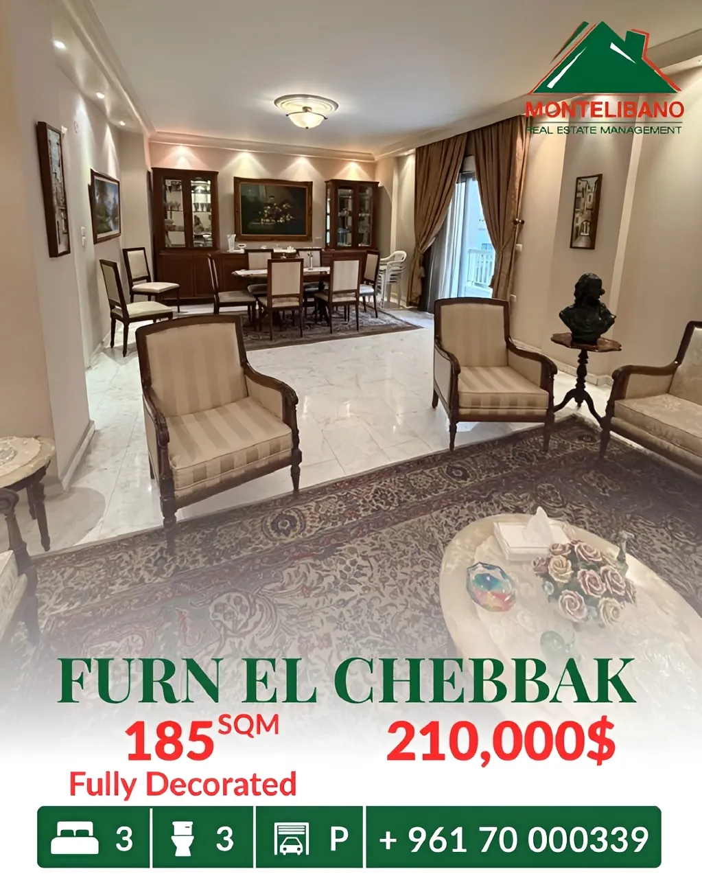 Apartment for sale in Forn El Chebbak