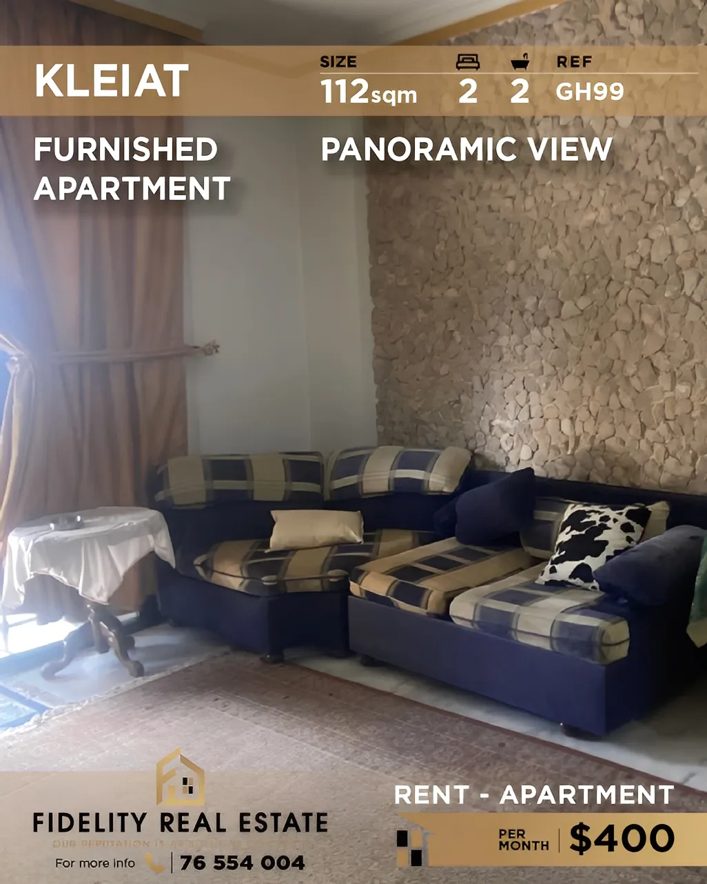 Apartment for Rent in Qlayaat, Lebanon - 2 bed, 2 bath