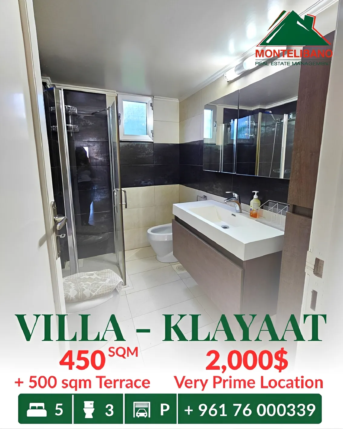Villa for rent in Qlayaat, Lebanon