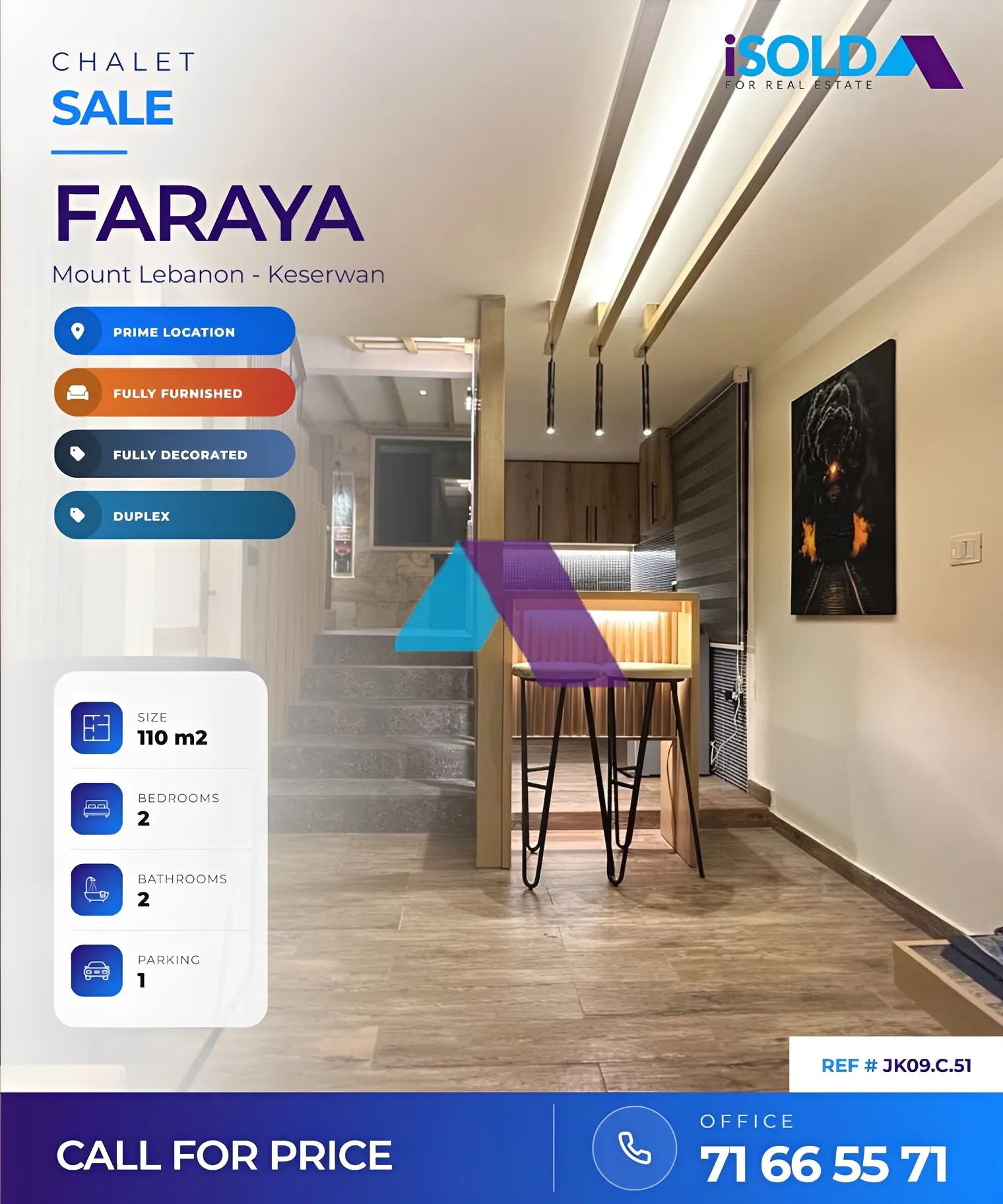 Apartment for sale in Faraya