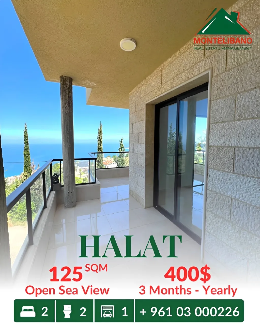 Apartment for rent in Halat, Lebanon