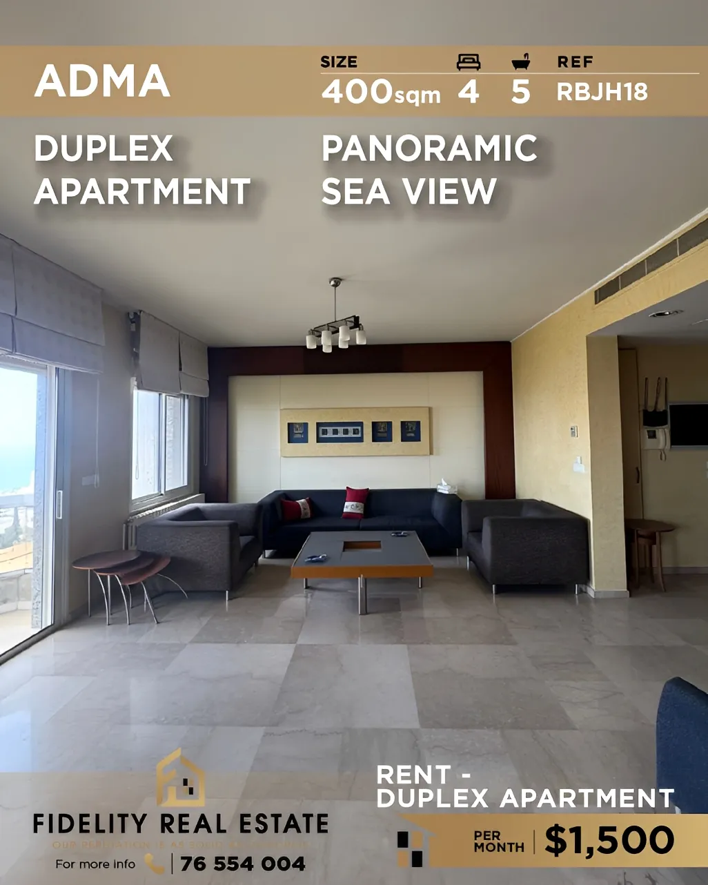 Duplex for rent in Adma w Dafnah, Lebanon - 4 bed, 5 bath