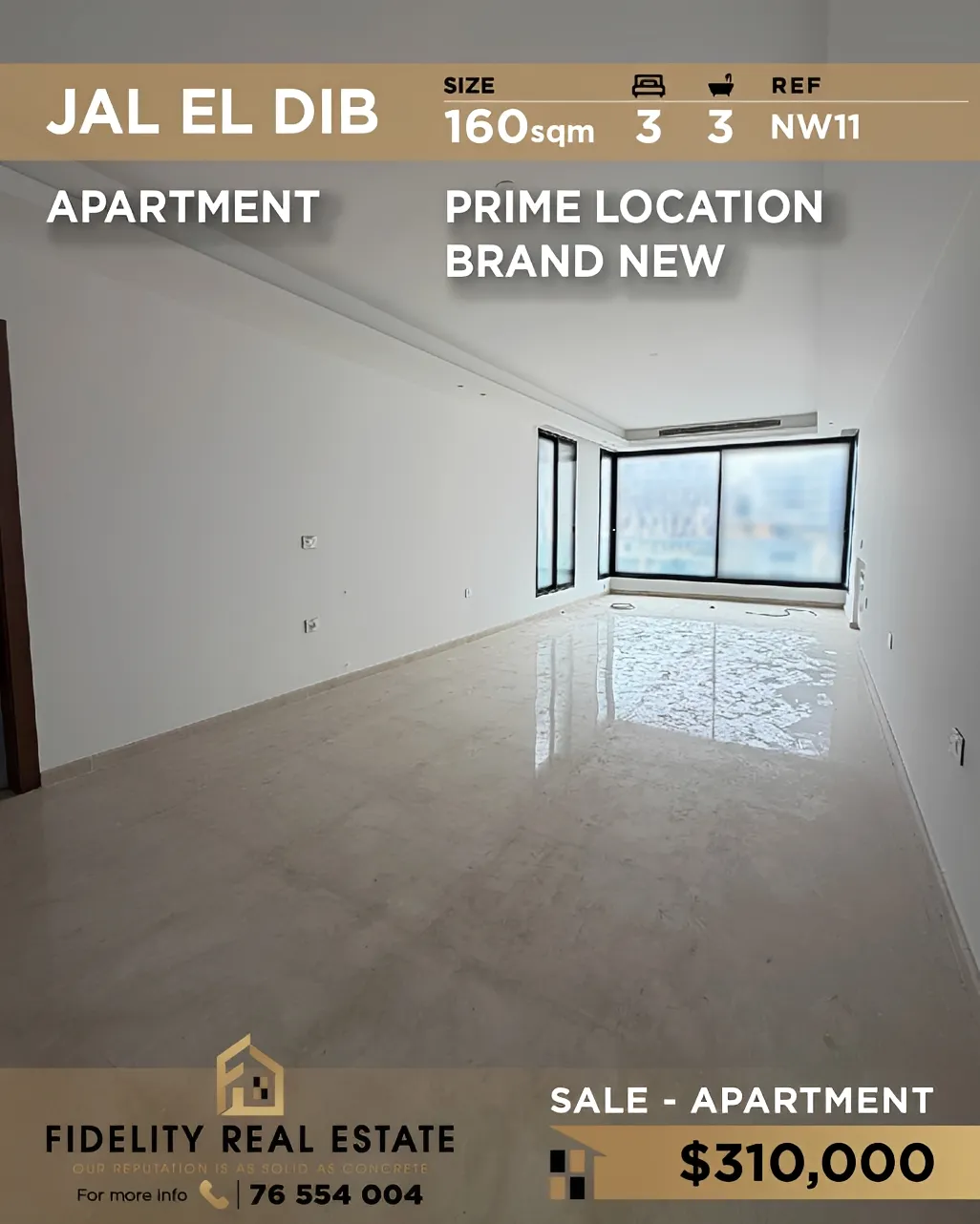 Apartment for sale in Jal El Dib, Lebanon - 3 bed, 3 bath