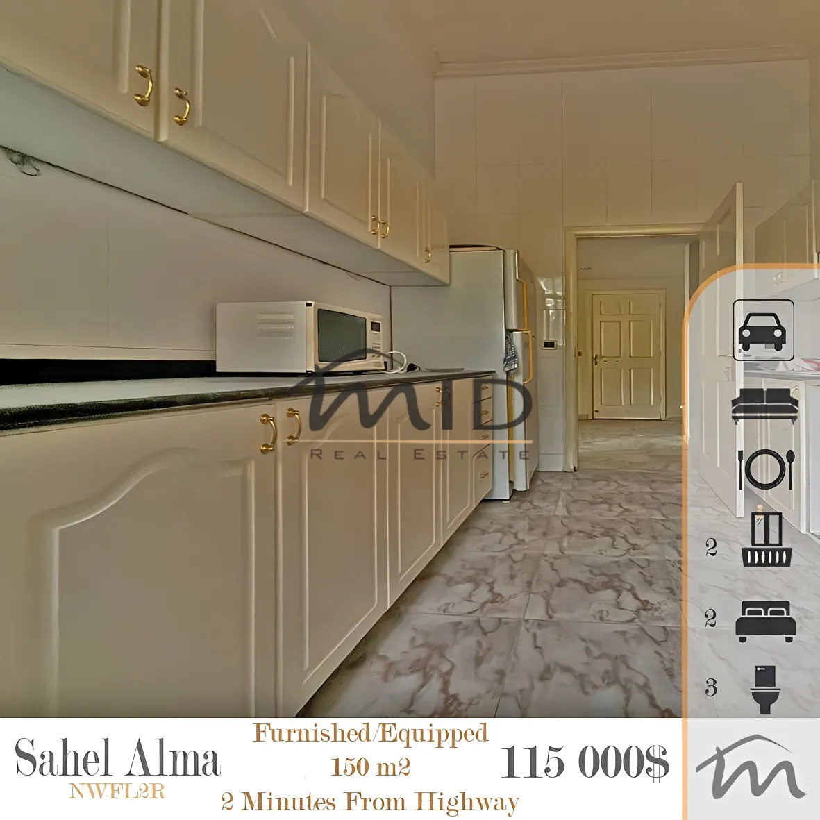 Apartment for sale in Sahel alma, lebanon