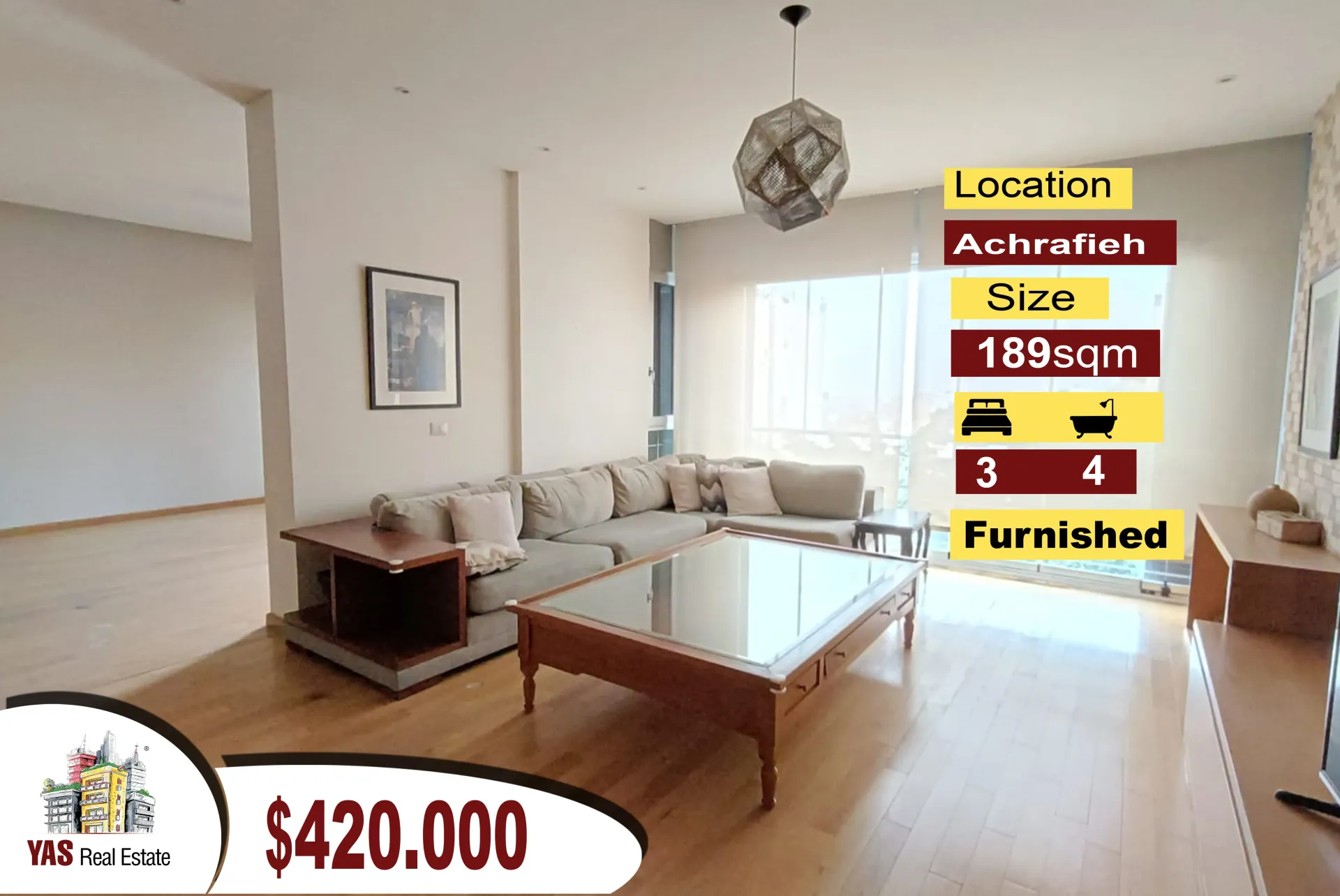 Apartment for Sale in Achrafieh