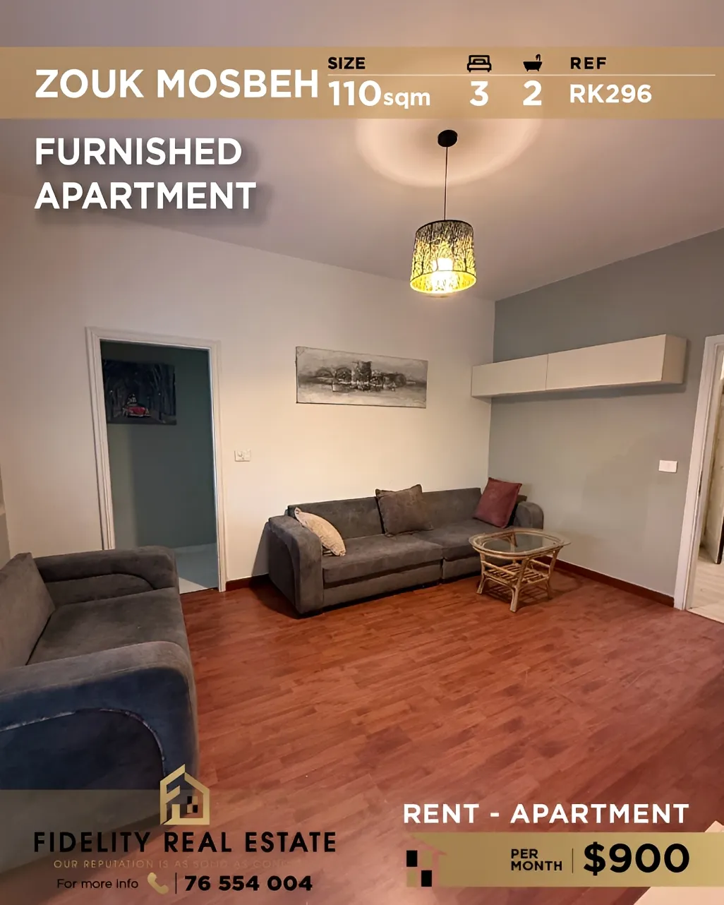 Apartment for rent in Zouk Mosbeh, Lebanon