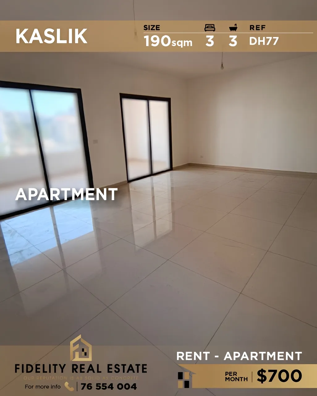 Apartment for rent in Kaslik, Lebanon