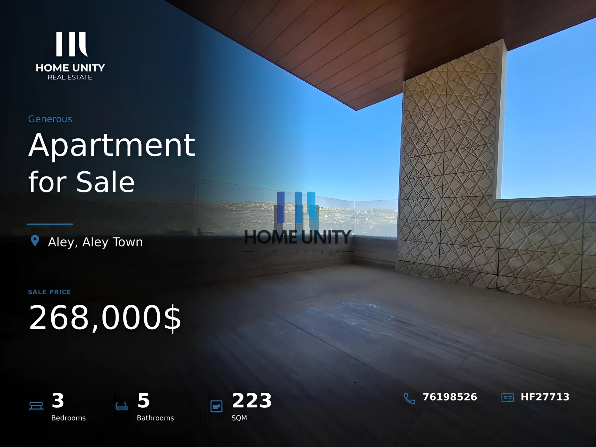 Apartment for Sale in Aley