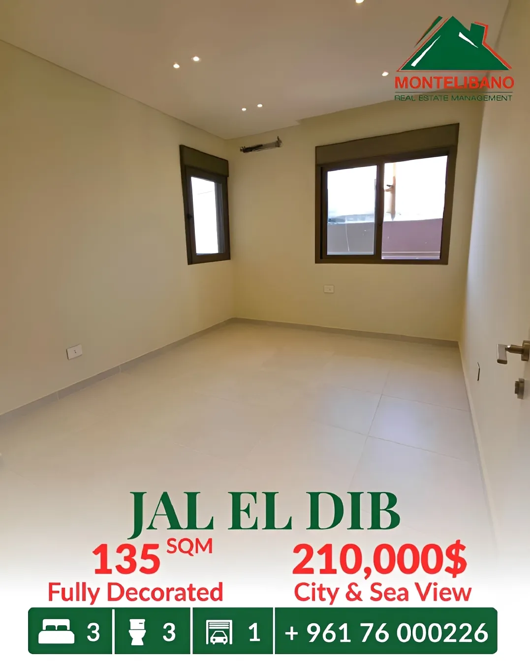 Apartment for sale in Jal El Dib