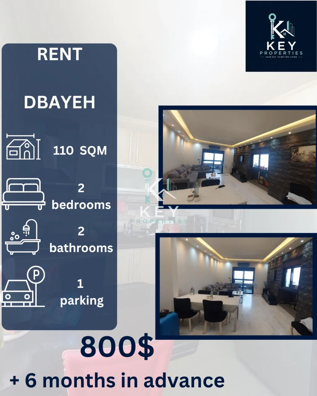 Apartment for rent in Dbayeh, Lebanon