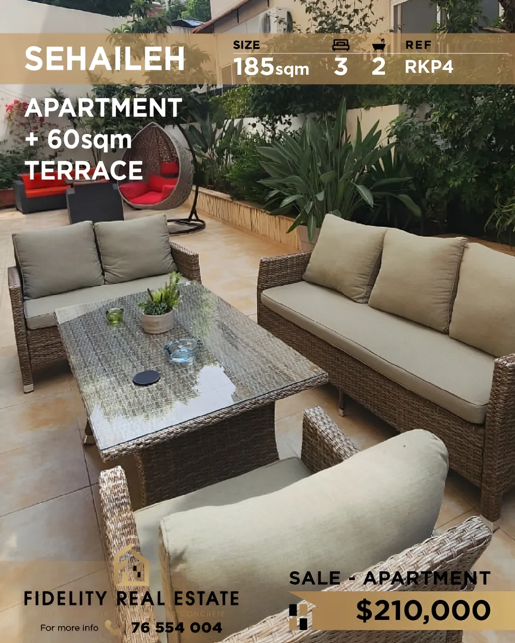 Apartment for sale in Sehayleh, Lebanon - 3 bed, 2 bath