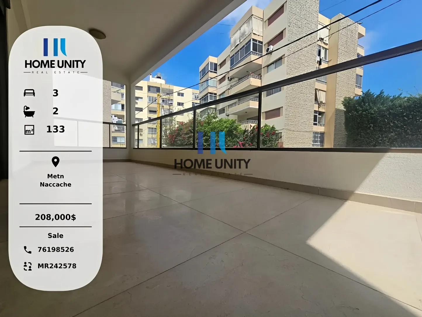 Apartment for sale in Naccache, Lebanon - 3 bed, 2 bath