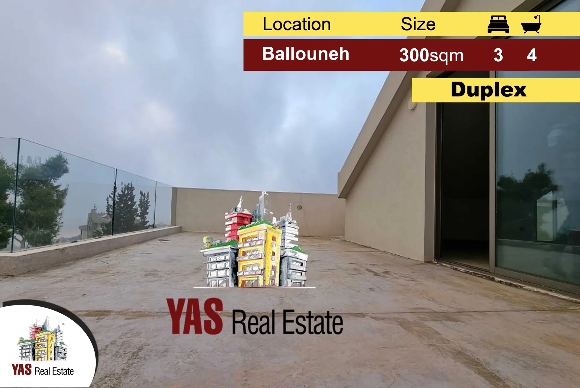 Apartment for Sale in Ballouneh - 3 bed, 4 bath