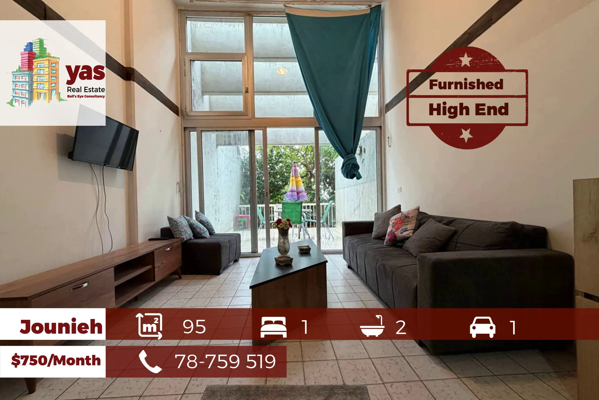 Apartment for Rent in Jounieh