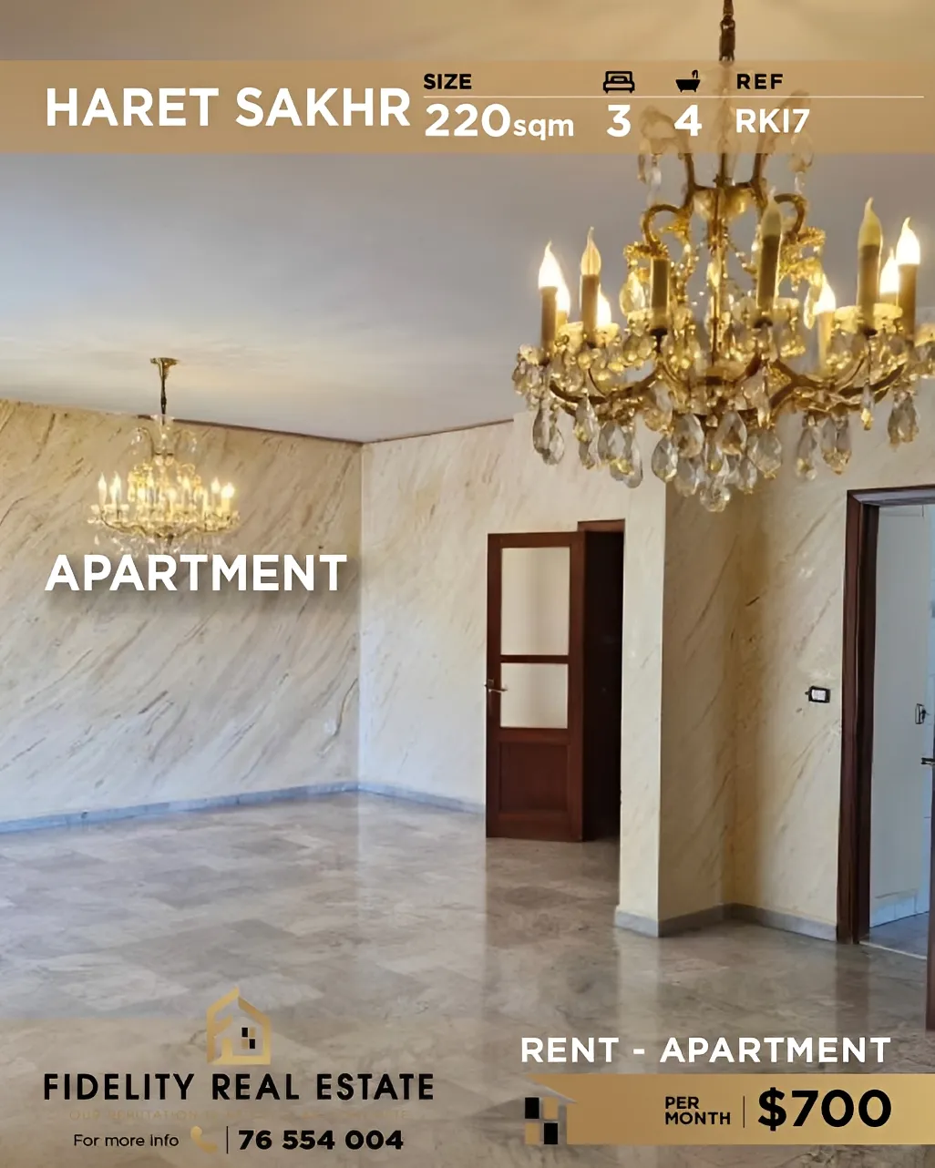 Apartment for rent in Haret Sakher, Lebanon - 3 bed, 4 bath