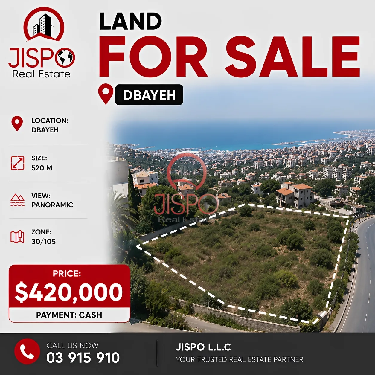 Land for sale in Dbayeh, lebanon
