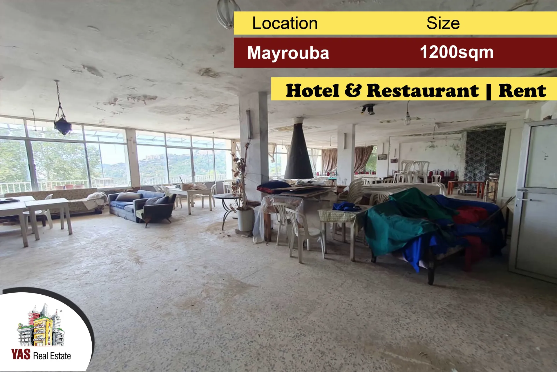 Restaurant for rent in Mayrouba