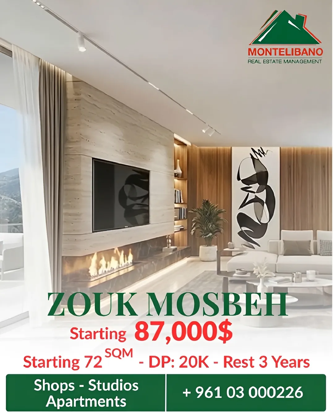 Apartment for sale in Zouk Mosbeh, Lebanon