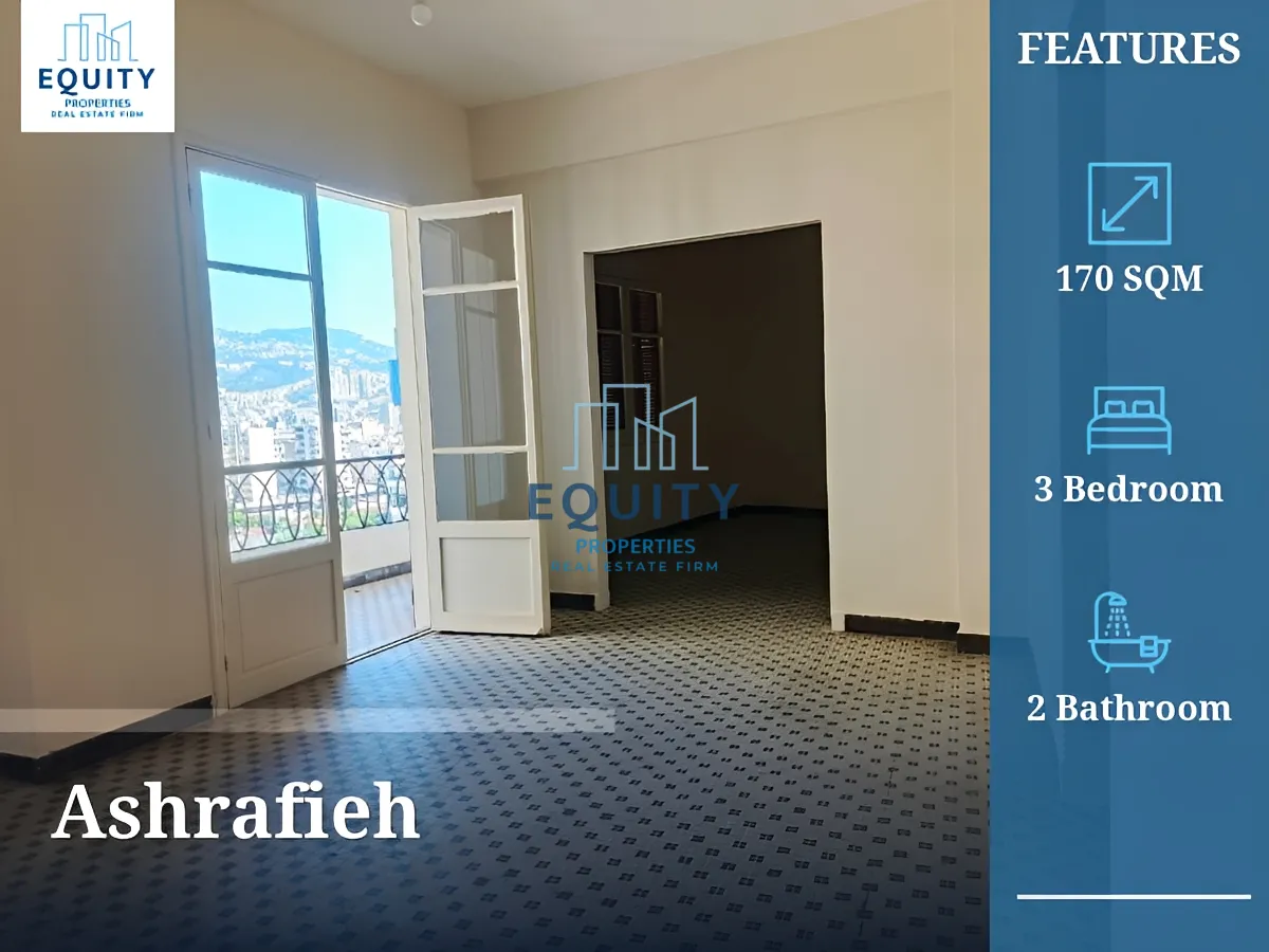 Apartment for rent in Ashrafieh - 3 bed, 2 bath