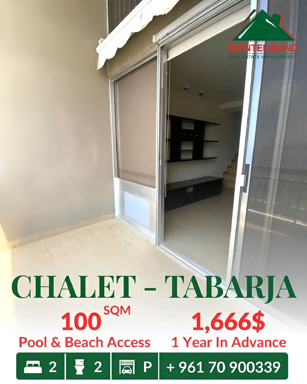 Chalet for rent in Tabarja, Lebanon