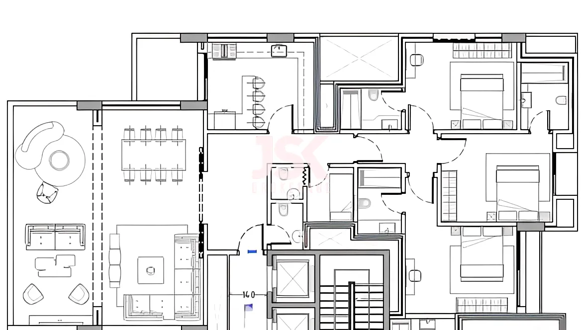 Apartment for Sale in Raoucheh, Beirut, Lebanon - 3 bed, 3 bath