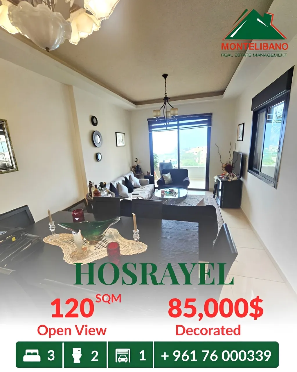 Apartment for sale in Hosrayel, Lebanon