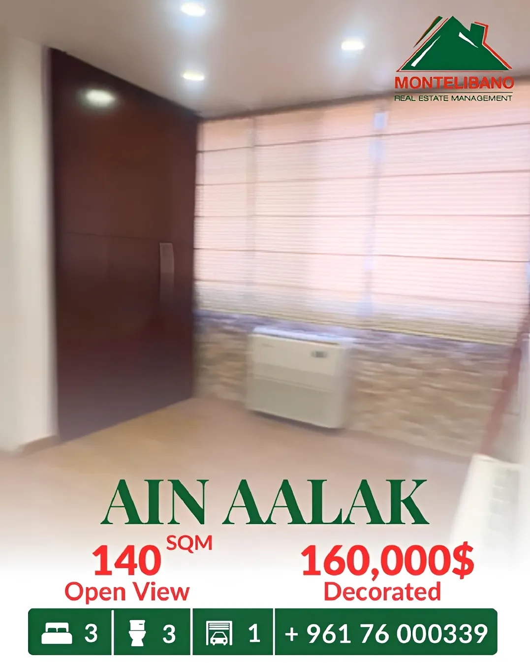 Apartment for sale in Ain Aalaq, Lebanon