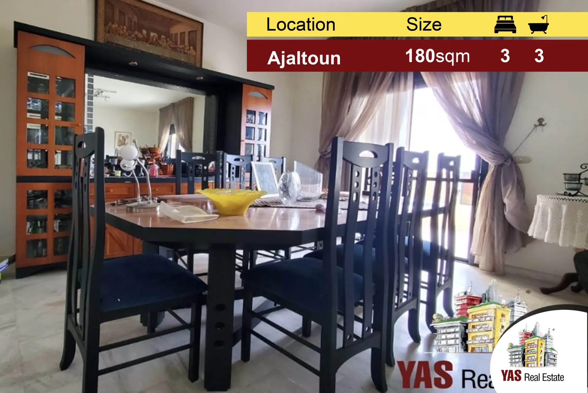 Apartment for Sale in Ajaltoun - 3 bed, 3 bath